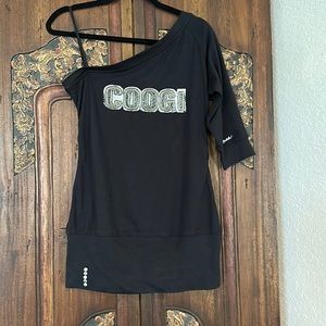 Junior Black one shoulder top